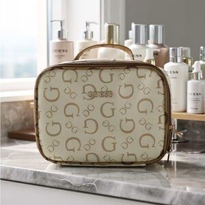 Guess Tan Monogram Travel Bag